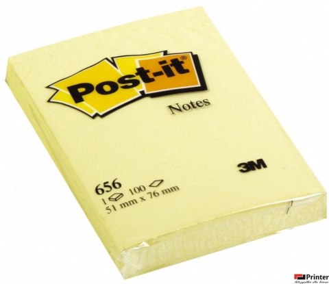 Bloczek_samoprzylepny POST-IT_ (656), 51x76mm, 1x100 kart., żółty