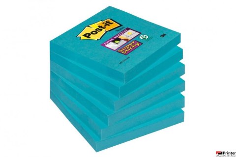Bloczki 3M POST-IT 76x76mm niebieskie Super Sticky 6x90kartek 70005253284