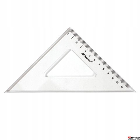 Ekierka równoramienna mała Donau 45 stopni, 8,5 cm, plastikowa