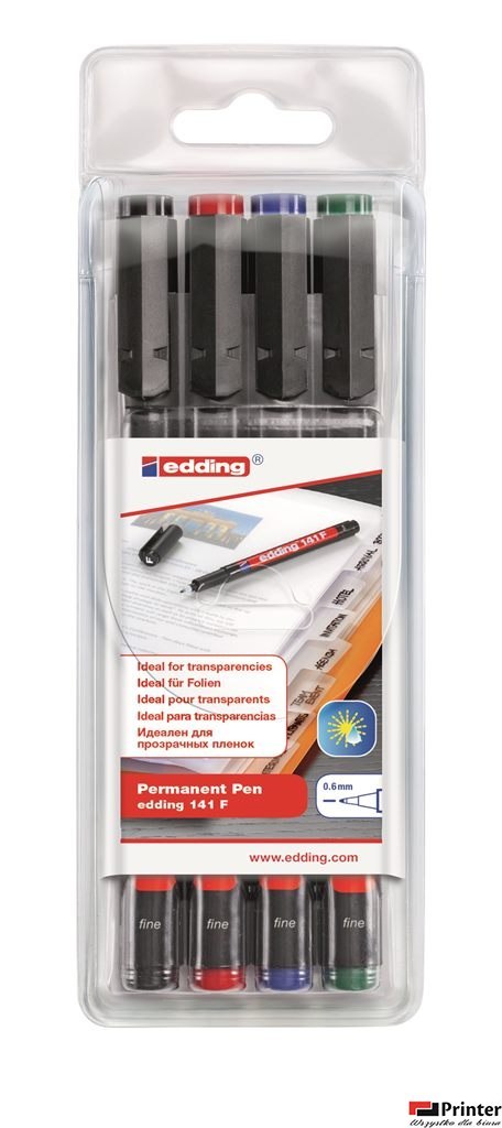 Foliopis 0.6 141 F 4szt.EDDING końcówka okrągła
