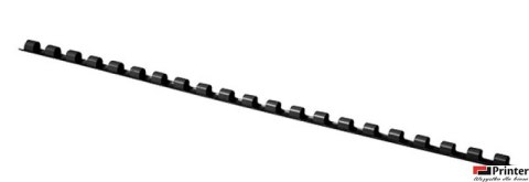 Grzbiety do bindowania , A4, 6mm (25 kartek), 100 szt., czarne, typu OFFICE PRODUCTS 20240615-05