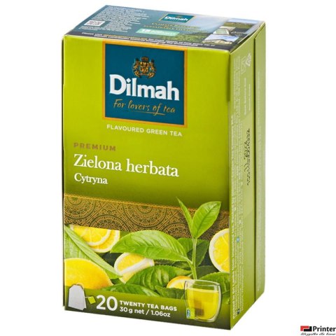 Herbata DILMAH Premium cytryna 20t zielona