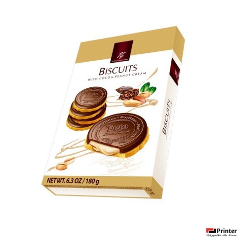Ciastka KARDYNAŁKI TAGO z kremem kakaowo-orzechowym 180g