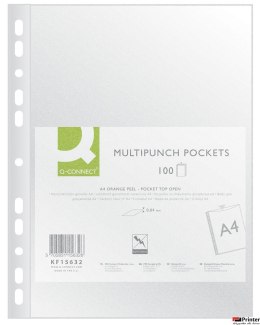 Koszulka na dok. PP Q-CONNECT 40 mikr. groszkowa A4/100szt. transp. KF15632