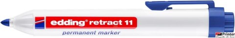 Marker permanentny automatyczny okrągła końcówka 1,5-3 mm niebieski Edding retract11/003/N