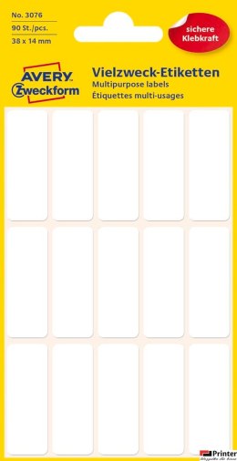 Minietykiety do opisu ręcznego 3076 38 x 14 6ark Avery Zweckform