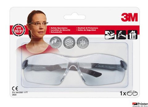 Okulary ochronne 3M Clear (2820), transparentne