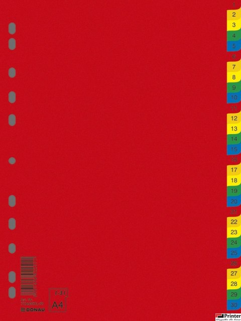 Przekładka A4 1-31 PP kol. 7736095 DONAU