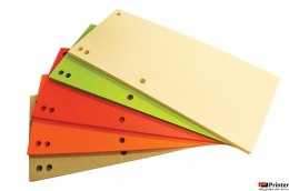 Przekładki , karton, 1/3 A4, 235x105mm, 100szt., mix kolorów, typu OFFICE PRODUCTS 21070035-99