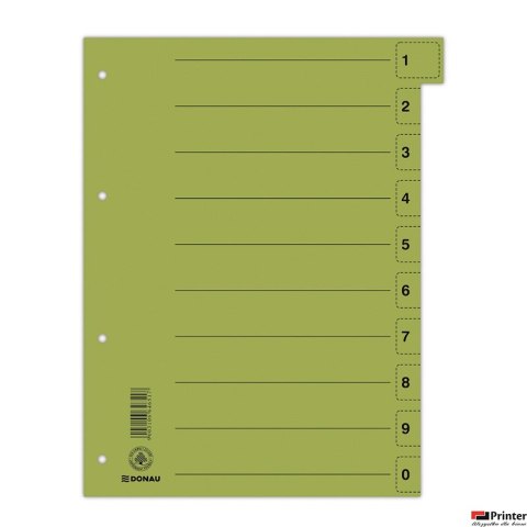 Przekładki oddzielające A4 zie lone z perforacją BIELLA