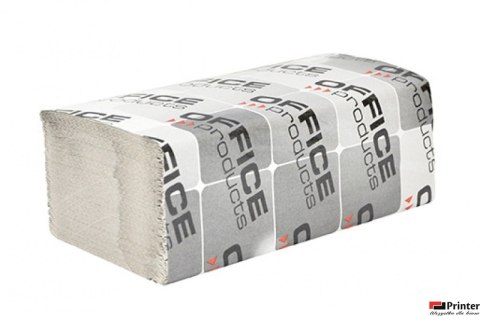 Ręczniki składane ZZ makulaturowe ekonomiczne , 1-warstwowe, 4000 listków, 20szt., szare, typu OFFICE PRODUCTS 22047241-10
