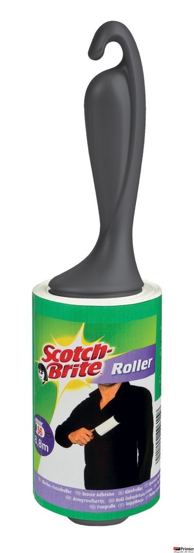 Rolka czyszcząca SCOTCH BRITE_ Silver, 56 listków, czarna