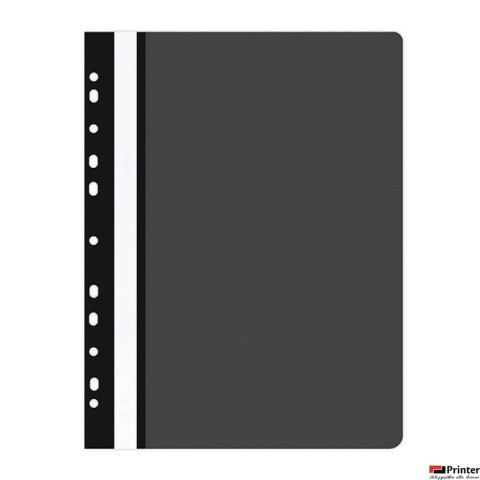 Skoroszyt , PP, A4, miękki, 100/170mikr., wpinany, czarny, typu OFFICE PRODUCTS 21104121-05