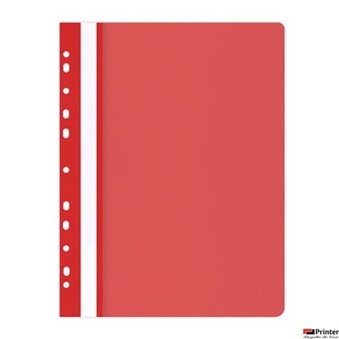 Skoroszyt , PP, A4, miękki, 100/170mikr., wpinany, czerwony, typu OFFICE PRODUCTS 21104121-04
