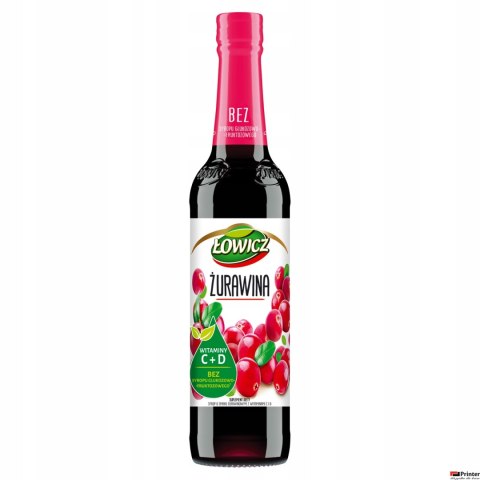 Syrop ŁOWICZ żurawina 400ml