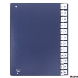 Teczka korespondencyjna DONAU, karton, A4, A-Z, granatowa, 8694001-18