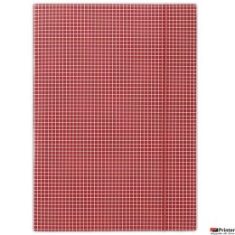 Teczka z gumką w kratę czerw. FEP04