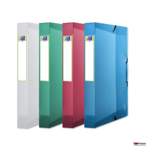 Teczki kopertowe z gumką, szeroka 24x32/40mm OXFORD 2LIFE (4szt) 400084982
