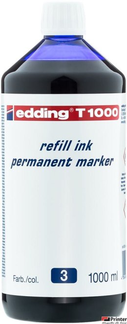 Tusz do markerów permanentnych 1000 ml niebieski EDDING T1000/003/N