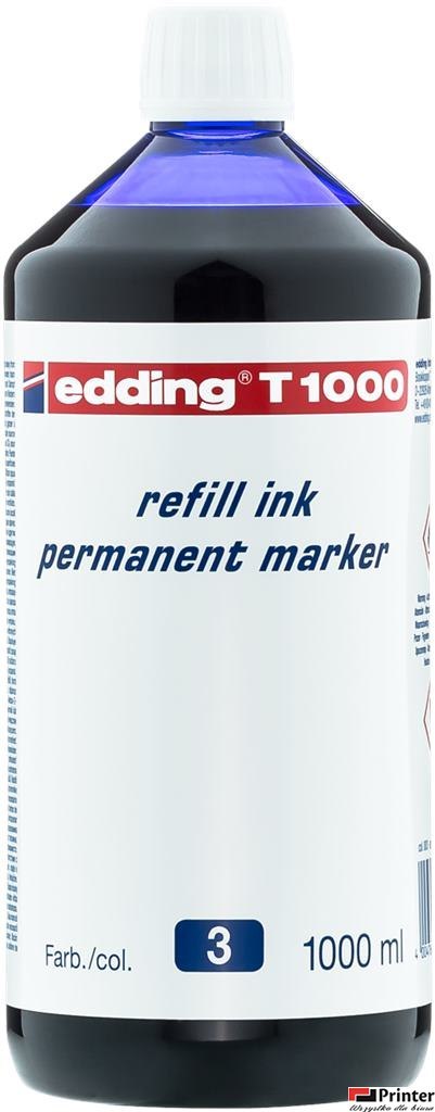 Tusz do markerów permanentnych 1000 ml niebieski EDDING T1000/003/N