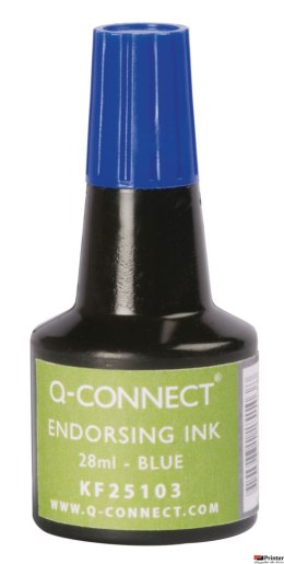Tusz do pieczątek , 28ml, niebieski, typu Q-CONNECT KF25103