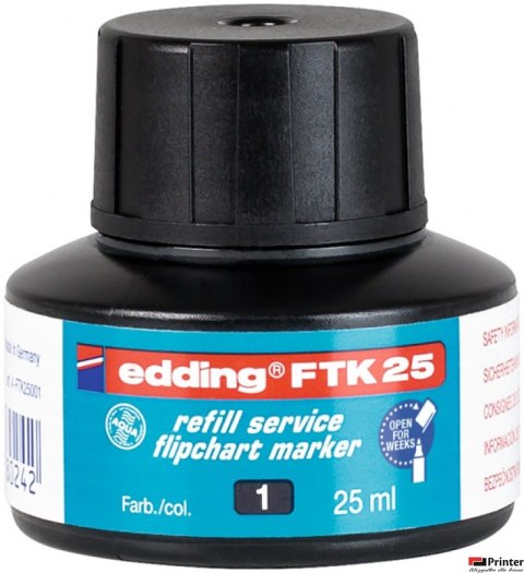 Tusz do uzupełniania markerów do flipchartów, czarny, 25ml, E-FTK 25 EDDING