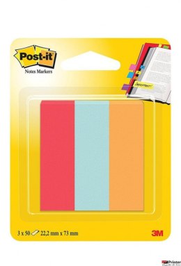 Zakładki indeksujące POST-IT_ (671-PBO), papier, 22,2x73mm, 3x50 kart., mix kolorów, 3M-70005292209