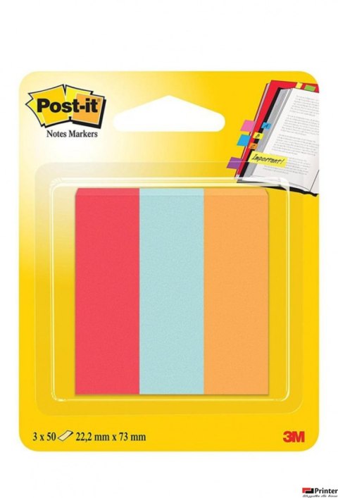 Zakładki indeksujące POST-IT_ (671-PBO), papier, 22,2x73mm, 3x50 kart., mix kolorów, 3M-70005292209