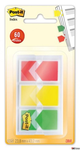 Zakładki indeksujące POST-IT_ (682-ARR-RYG), PP, 23,8x43,2mm, strzałka, 3x20 kart., mix kolorów, 3M-70006854726