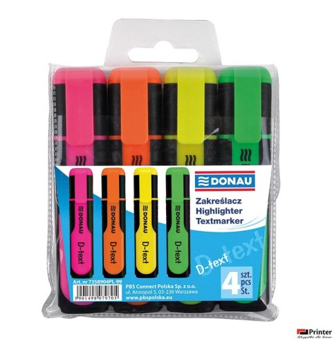 Zakreślacz 4kol.7350904PL-99 D-FRESH DONAU