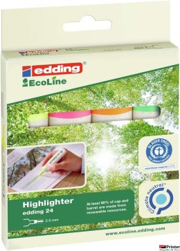 Zakreślacze ekologiczne 4szt. 24/4S EDDING (X)