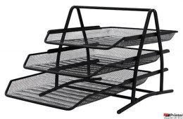 Zestaw 3 szuflad matal siatka czarny KF00823 Q-CONNECT 278X275X350