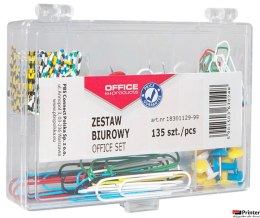 Zestaw biurowy (pinezki i spinacze) , mix 135szt., typu OFFICE PRODUCTS 18301129-99