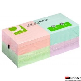 BLOCZEK SAMOPRZYLEPNY Q-CONNECT RAINBOW, 76X76MM, 4X3X100 KART., PASTEL, MIX KOLORÓW