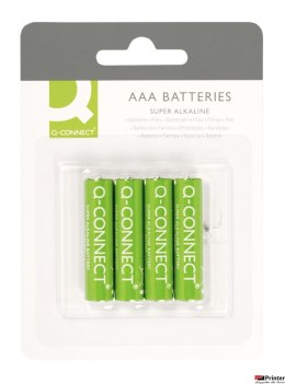 Baterie super-alkaliczne AAA, LR03, 1,5V, 4szt., typu Q-CONNECT KF00488