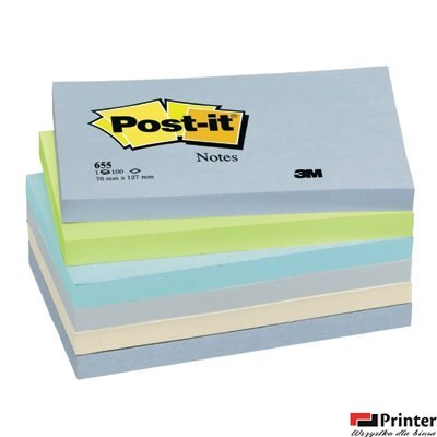 Bloczek 76x127 pal.MINERAL 655ML (6) POST-IT 3M