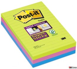 Bloczek_samoprzylepny POST-IT_ Super Sticky w linie (660 - 3 SSUC), 102x1