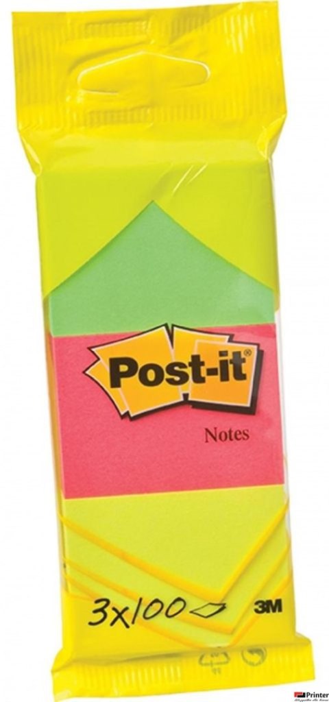 Bloczki samoprzylepne POST-IT_ (6812) zawieszka, 38x51mm, 3x100 kart., mix kolorów