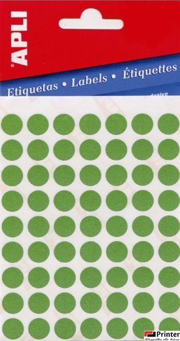 Etykieta Q8mm AP2047 zielona APLI