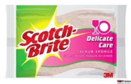 Gąbka do zmywania SCOTCH BRITE, celulozowa, do szkła i porcelany, różowa