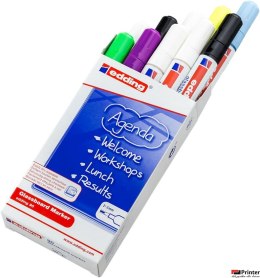 Marker EDDING do tablic szklanych mix kolorów 10 szt. 90/10s ed suchościeralny