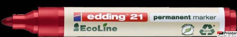 Marker EDDING permanentny ekologiczny okrągła końcówka czerwony 21/002/cz ed (X)