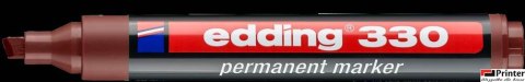 Marker EDDING permanentny ścięta końcówka 1-5mm brązowy 330/007/br ed