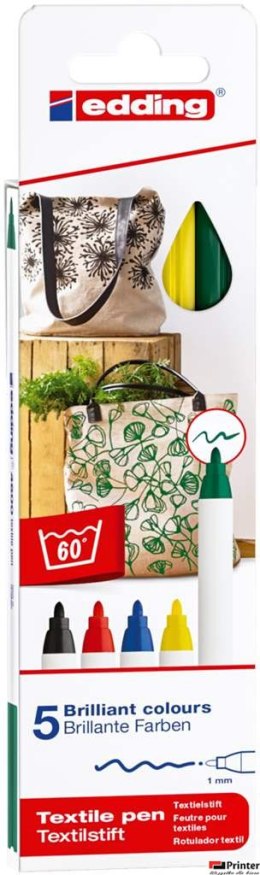 Marker do tkanin 5kol. 4600/5S EDDING