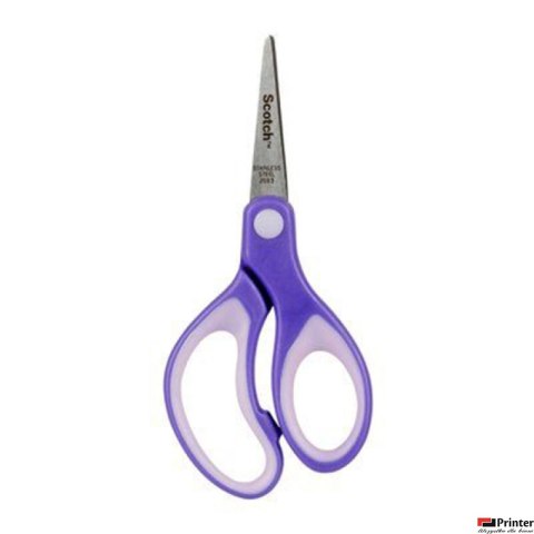 Nożyczki szkolne SCOTCH_ (1442P), zaokrąglone, 12cm, zielone i fioletowe
