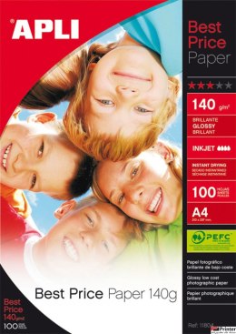 Papier FOTO A4 140g(100AP11804 do d.atram.BEST PRICE błysk