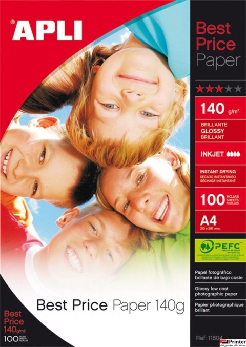 Papier FOTO A4 140g(100AP11804 do d.atram.BEST PRICE błysk