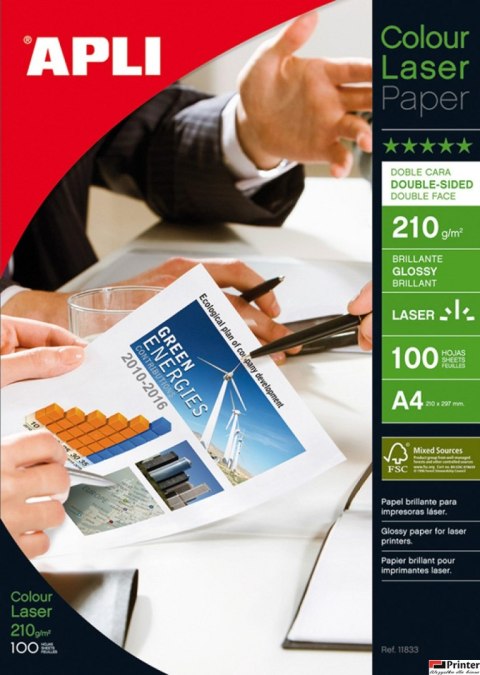 Papier FOTO A4 210g (100)11833 błyszczący LASER APLI