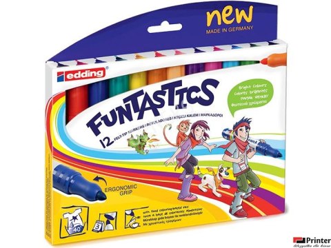 Pisaki FUNTASTICS grube 12kol. EDDING 14/12S ED (X)