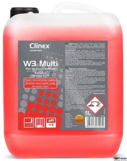 CLINEX Płyn do mycia sanitariatów W3 Multi 5l CL77119